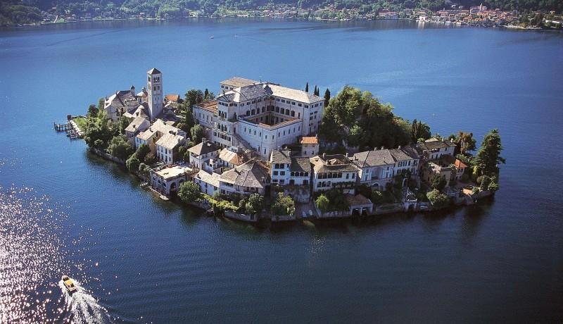 Orta San Giulio v Itálii.