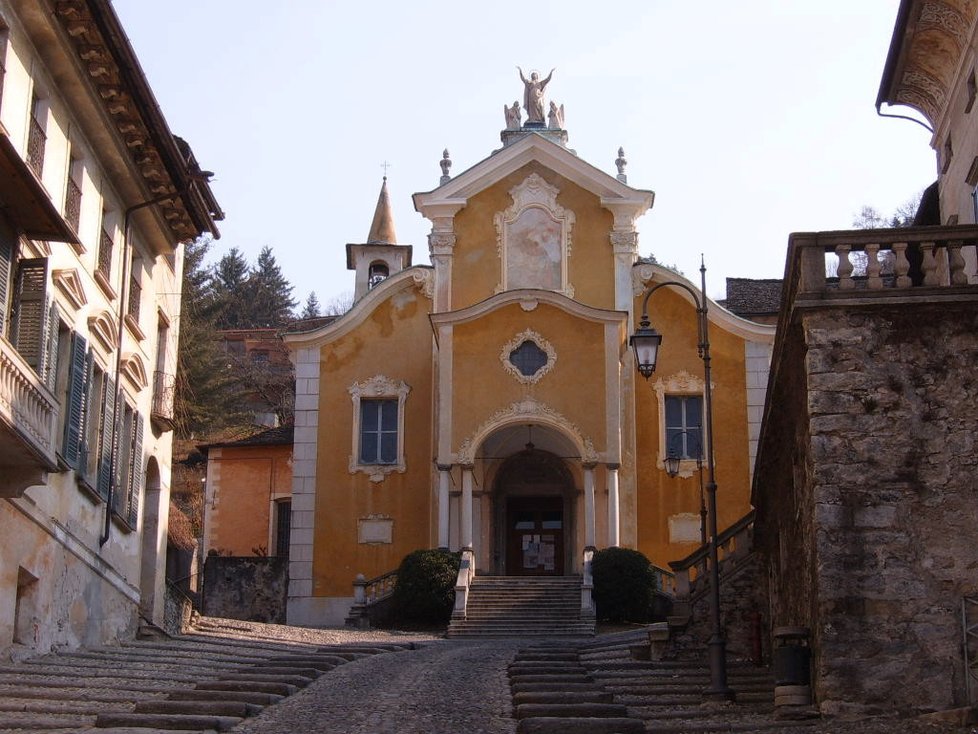 Orta San Giulio v Itálii.