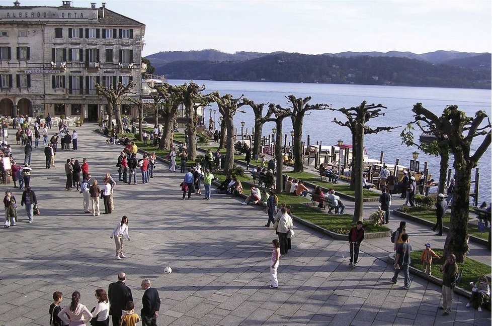 Orta San Giulio v Itálii.