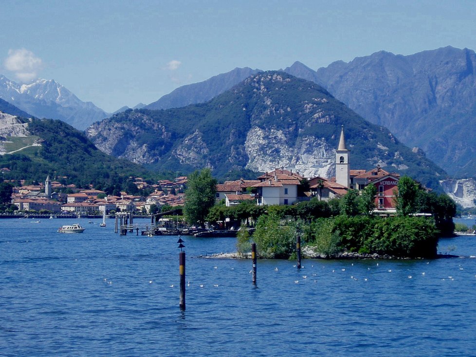 Orta San Giulio v Itálii.