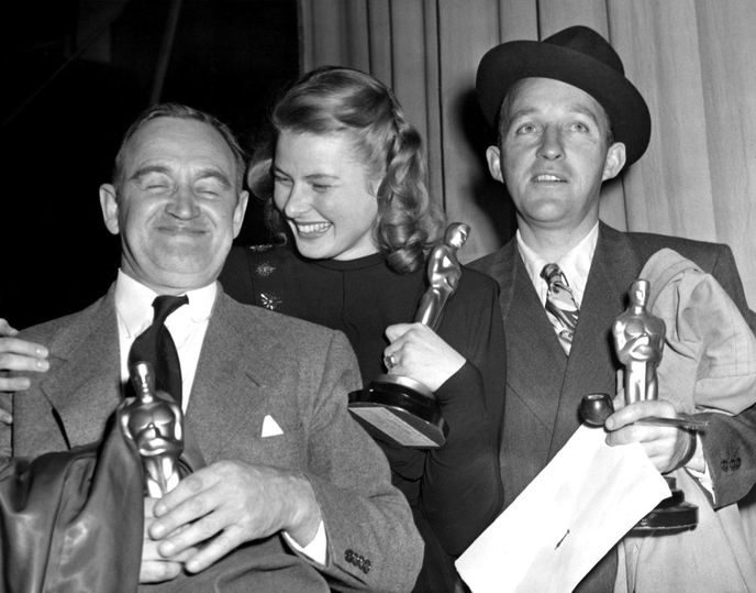 1945 - Ingrid Bergman, Bing Crosby a Barry Fitzgerald