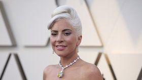 Lady Gaga na předávání Oscarů za rok 2018.