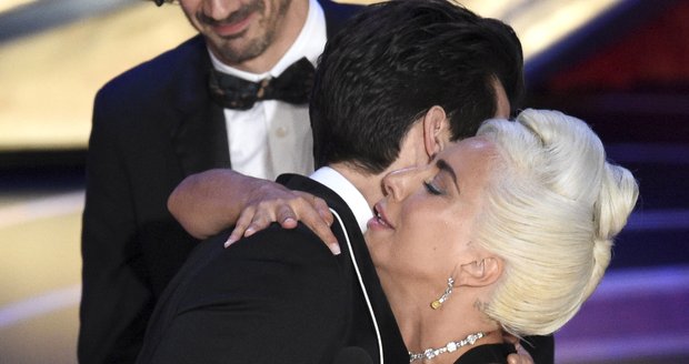 Lady Gaga na předávání Oscarů za rok 2018.