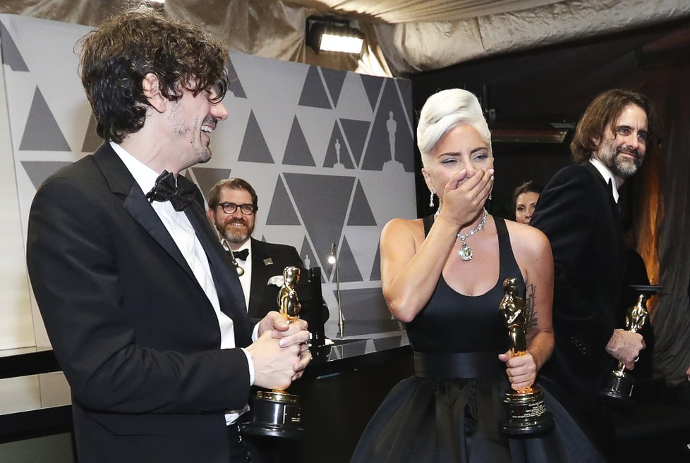 Lady Gaga na předávání Oscarů za rok 2018