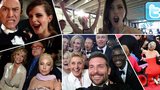 35 nejlepších fotek ze zákulisí Oscarů, které si vyfotily celebrity