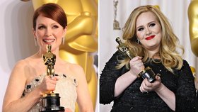 Julianne Moore získala zlatou sošku za roli ve filmu Pořád jsem to já minulý rok, Adele v roce 2013 za píseň Skyfall. Kdo to bude letos?