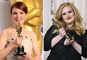 Julianne Moore získala zlatou sošku za roli ve filmu Pořád jsem to já minulý rok, Adele v roce 2013 za píseň Skyfall. Kdo to bude letos?
