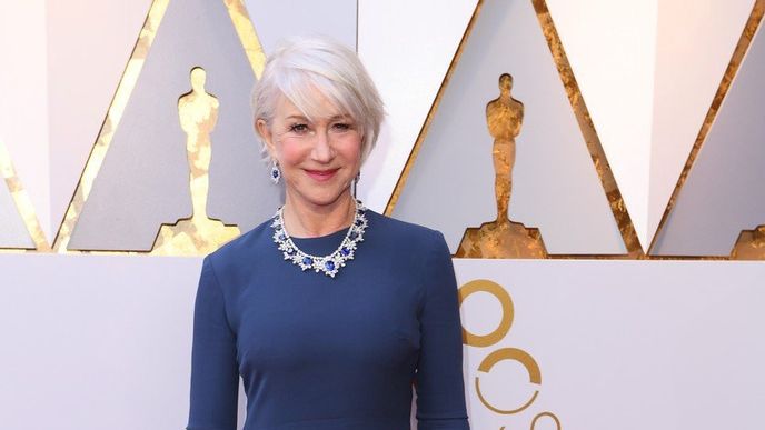 Helen Mirren v šatech Reem Acra