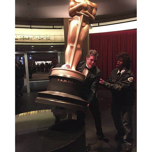 Mark Ruffalo chtěl ukrást sochu Oscara.