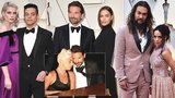 Kdo s kým na Oscarech: "Trojka" Bradleyho Coopera, Gaga na ocet a milenci z Rhapsody