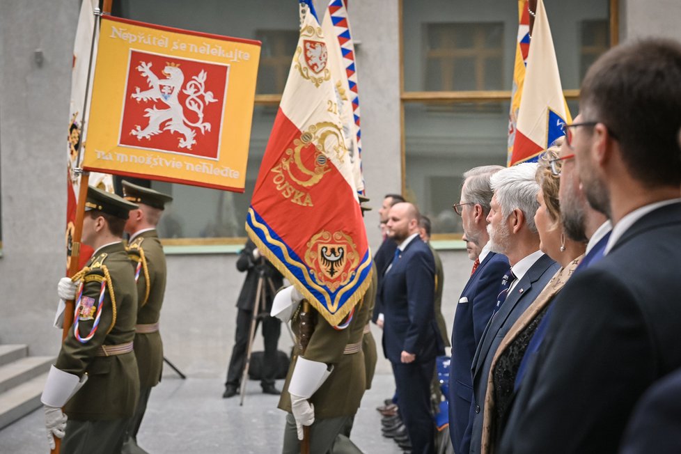 Oslavy výročí vzniku 30 let Armády: Premiére Petr Fiala(ODS) a novým prezidentem Petrem Pavlem (30.1.2023)