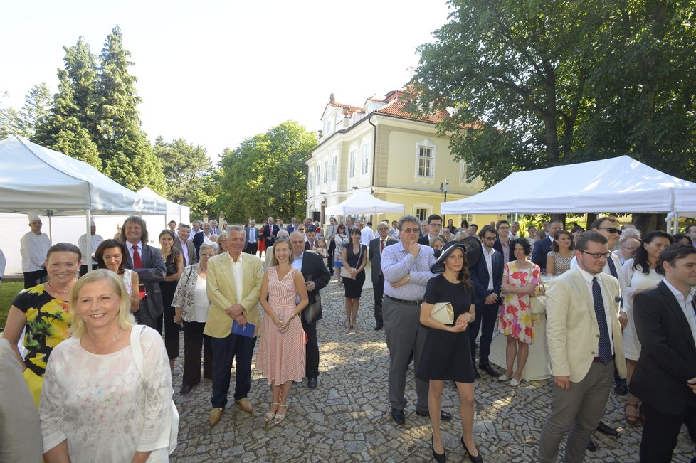 Miloš Zeman na oslavě narozenin Václava Klause