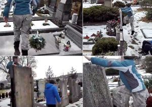 Školáci zhanobili hřbitov v Oslavanech: Rozjívená děcka skákala a klela na hrobech předků.