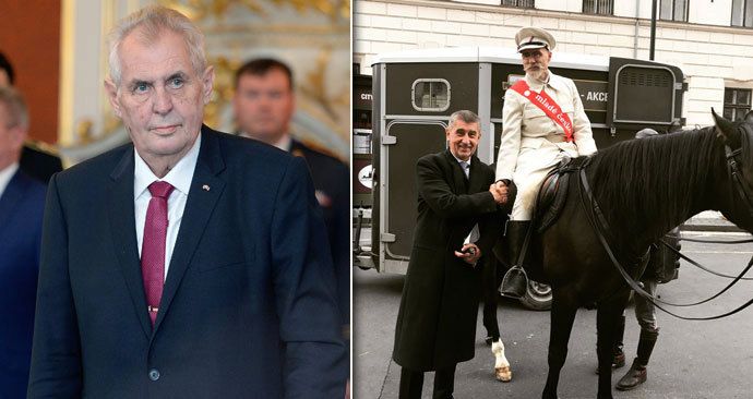 Oslavy 28. října: Zeman s generály, Babiš s Masarykem