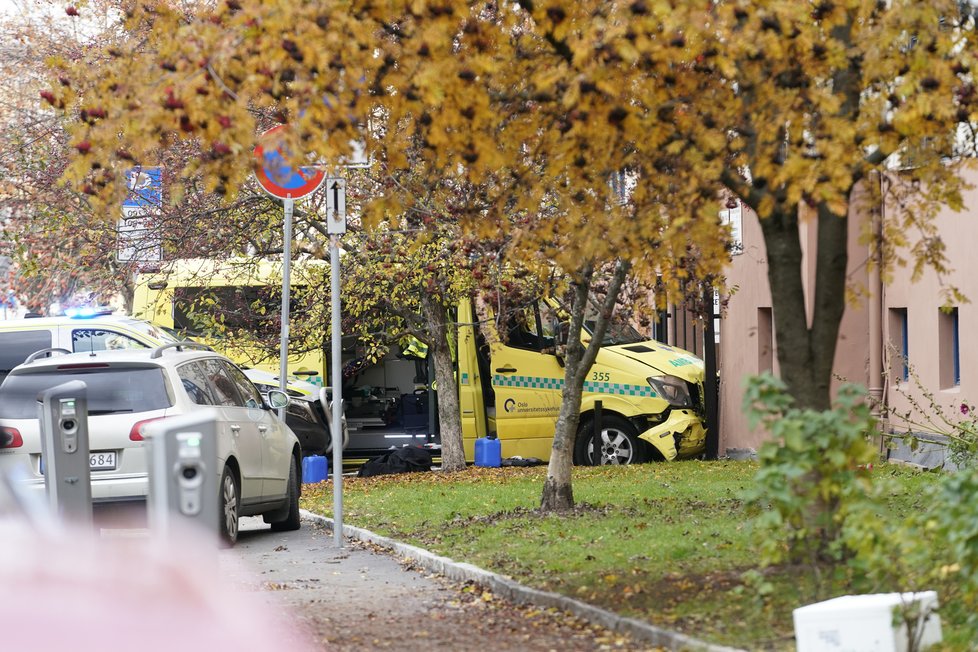 Muž v Norsku najížděl sanitkou do lidí, (22.10.2018).