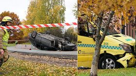 Muž v Norsku najížděl sanitkou do lidí, (22.10.2018).