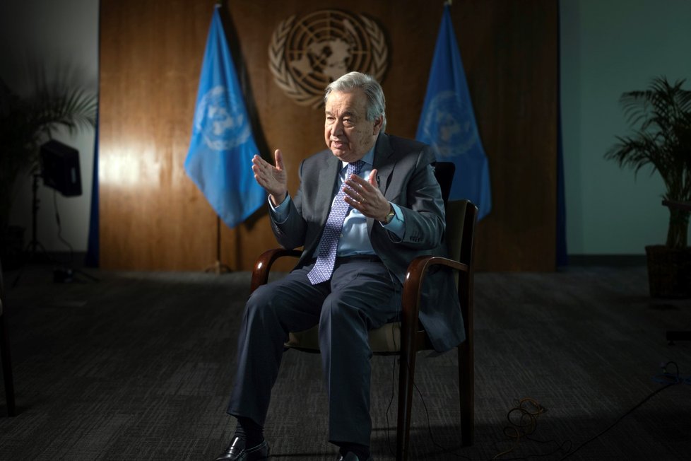 Generální tajemník OSN António Guterres (22. 1. 2022)