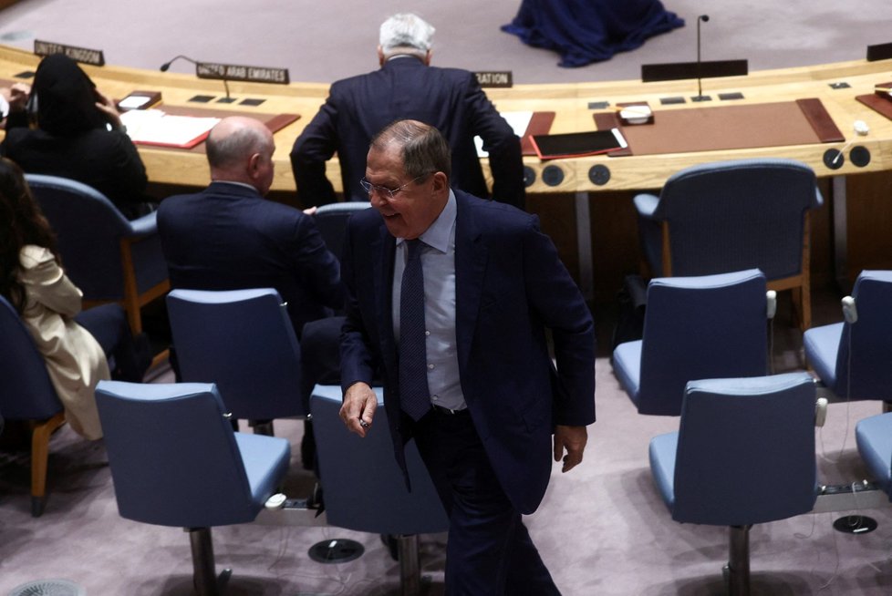 Ministr zahraničí Sergej Lavrov nechal kolegy na Radě bezpečnosti čekat.