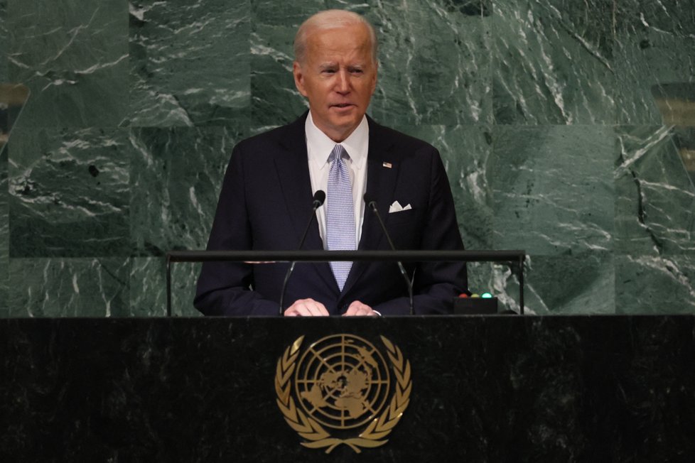 Americký prezident Joe Biden má projev na Valném shromáždění OSN (21. 9. 2022)