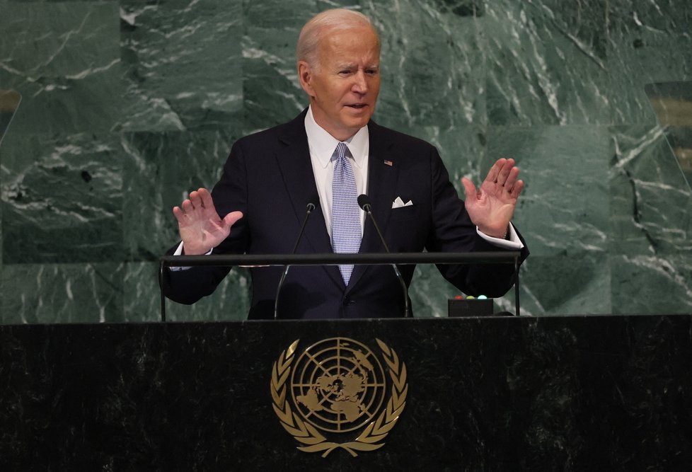 Americký prezident Joe Biden má projev na Valném shromáždění OSN (21. 9. 2022)