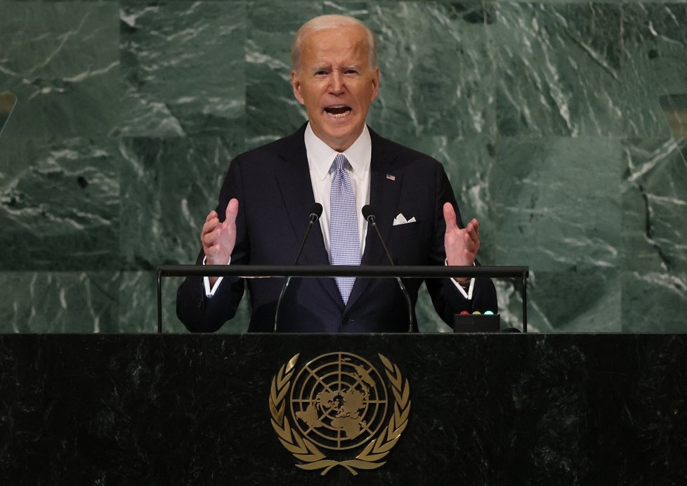 Americký prezident Joe Biden má projev na Valném shromáždění OSN (21. 9. 2022)