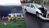 Šílená nehoda v Ostravě: Vozidlo po srážce vyletělo z mostu