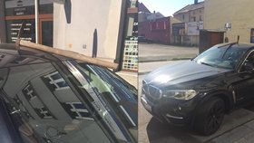 Pražáky v Ostravě asi nemají rádi: Michal našel ve svém BMW zaseknutý krumpáč