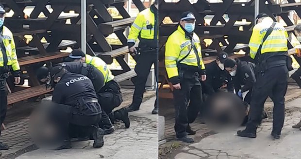 Žena v Ostravě neměla roušku a byla arogantní: Policisté ji na zemi spoutali! Před brečící dcerkou (5)