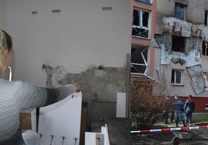 Světlana (39) z Ostravy se dva roky po explozi vrací do svého bytu. Dopadl nejhůře, protoře byl přímo pod místem výbuchu.