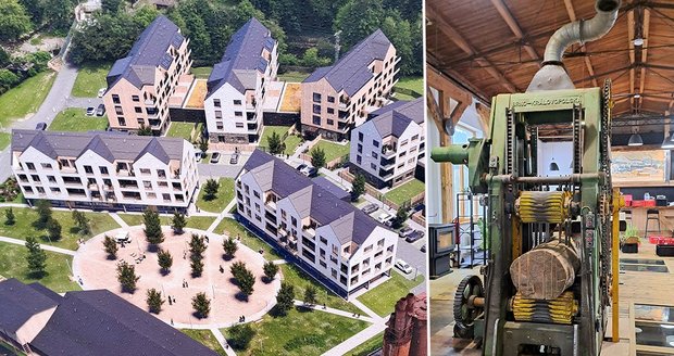 Vizualizace, jak bude vypadat bydlení hned vedle bývalé zchrátralé arcibiskupské pily v Ostravici.