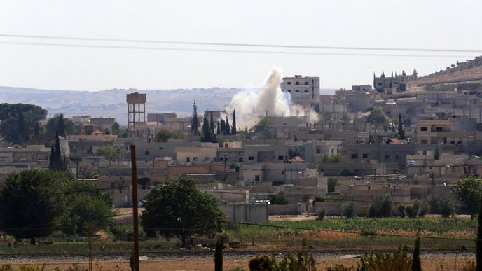 ostřelování města Kobani