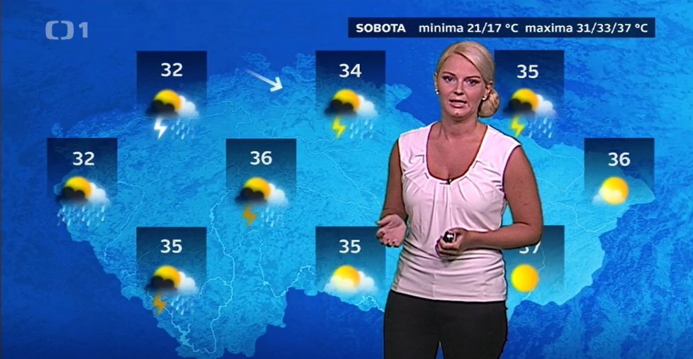 Zuzana Krejčová (24) meteorologickými relacemi ČT provází od ranního Studia 6 až po večerní Události.
