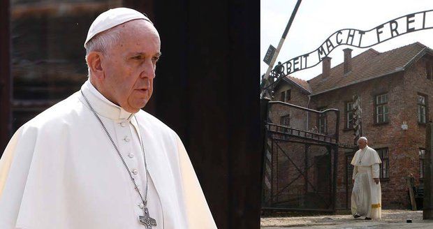 Papež se v Osvětimi pomodlil v cele smrti. František navštívil vyhlazovací tábor