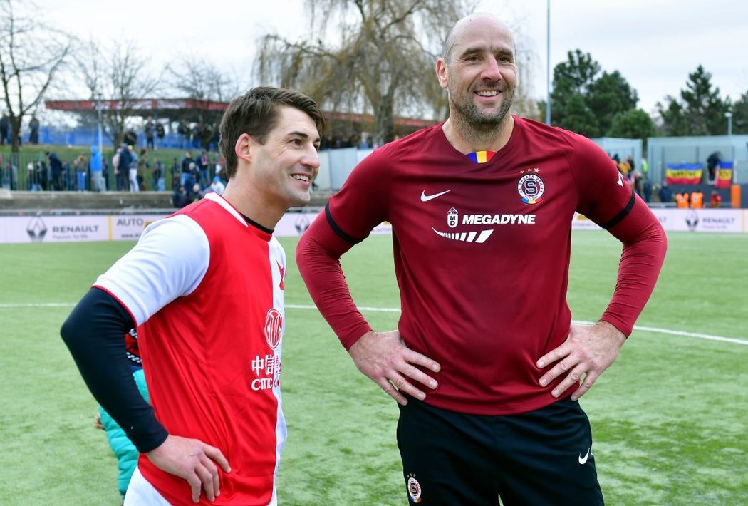 Jan Koller a Rudolf Skácel se po silvestrovském derby postarali i novoroční přípitek