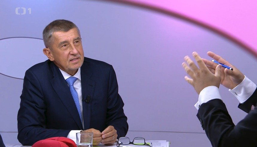 Premiér Andrej Babiš (ANO) v pořadu Otázky Václava Moravce hovořil o daních a bankách