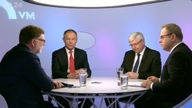 Otázky Václava Moravce: Ministr Stanjura, ekonom Švejnar a guvernér ČNB Rusnok (20.3.2022)