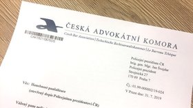 Otevřený dopis předsedy ČAK Vladimíra Jirouska policejnímu prezidentovi Janu Švejdarovi zveřejněný na twitteru