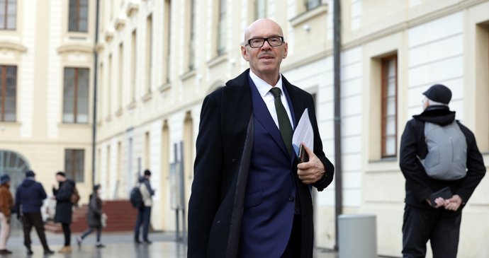 Oto Klempíř coby adept Motoristů na ministra kultury na Pražském hradě (8.12.2025)