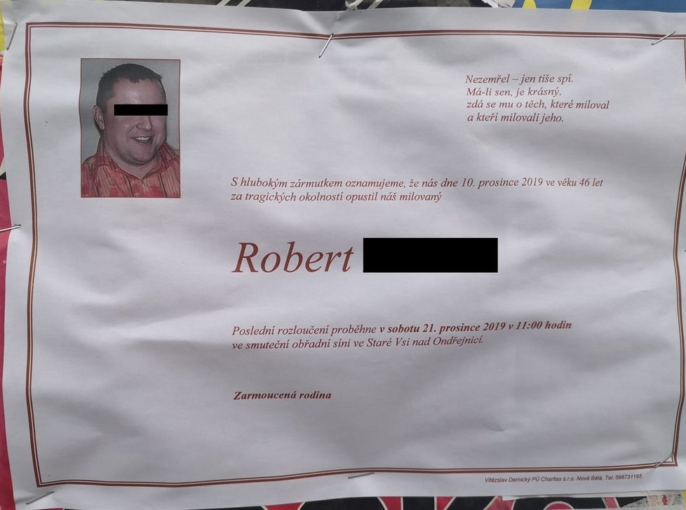 Robert P. se stal třetí obětí útočníka Ctirada Vitáska.