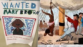 Lekce ze stinných stránek dějin: Děti kreslily plakáty lákající na dražbu otroků.
