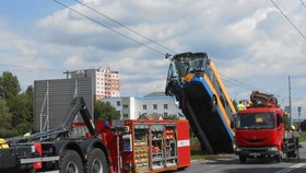 Havárie trolejbusu v Otrokovicích.