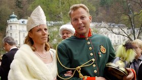 2004 - Otto Hessenský s tehdejší manželkou Carlou v Karlových Varech