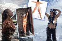 Nejslavnější hanbáři se v mrazu svlékli: Kardashianky na horách, odhalená prsa i zadečky!