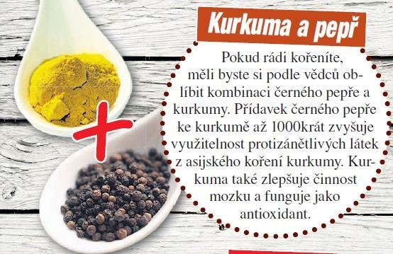 Kurkuma a pepř