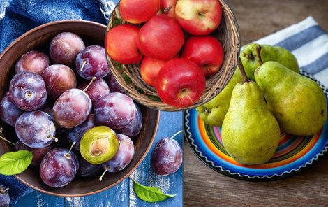 Podzim je ideální doba ke konzumaci jablek, hrušek a švestek.