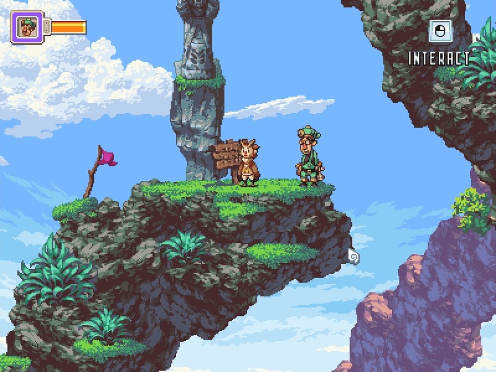 Owlboy: Hrajete za Otuse, chlapce z podivné rasy sovích lidí.