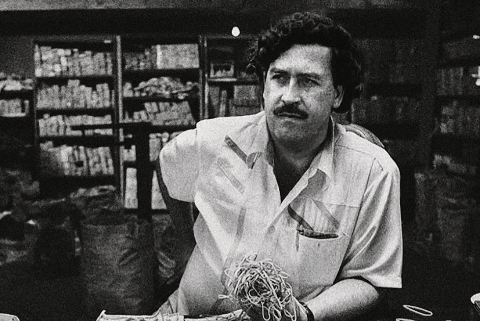 Kokainový baron Pablo Escobar.
