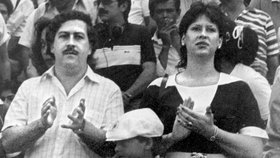 Escobar s manželkou a synem.