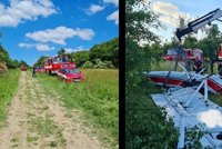 U Bořitova spadlo letadlo, pilot zemřel: Nové záběry neštěstí
