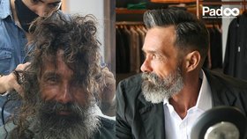 Bezdomovce (45) majitel barbeshopu změnil k nepoznání: Díky proměně se po 10 letech setkal s rodinou!